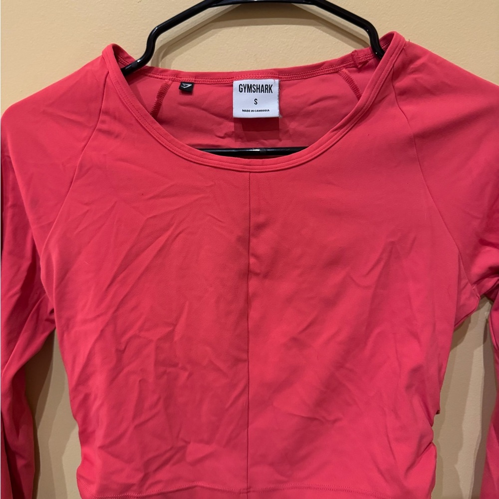 Gymshark Vibrant Red Long Sleeve Crop Top - Picture 3 of 5